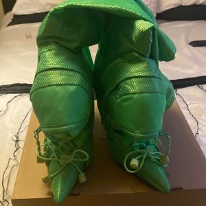 ChristianStone yellow green knee high boots!🔥🔥🔥🔥🔥